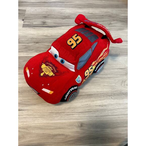 Disney Store Exclusive Cars Lightning McQueen Plush Toy 13" Pixar Red race Car - Picture 1 of 8
